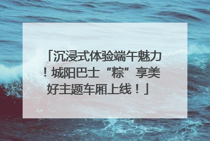 沉浸式体验端午魅力！城阳巴士“粽”享美好主题车厢上线！