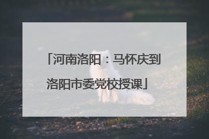 河南洛阳：马怀庆到洛阳市委党校授课