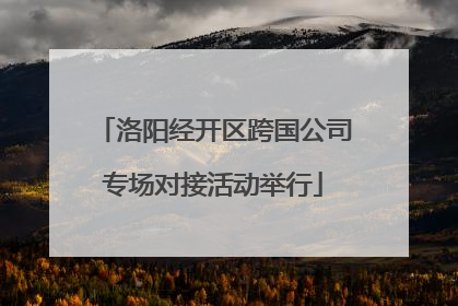 洛阳经开区跨国公司专场对接活动举行