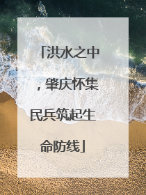 洪水之中，肇庆怀集民兵筑起生命防线