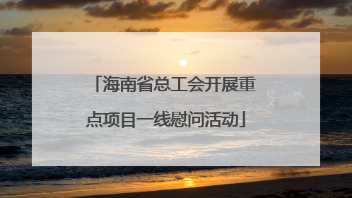 海南省总工会开展重点项目一线慰问活动