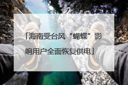 海南受台风“蝴蝶”影响用户全面恢复供电