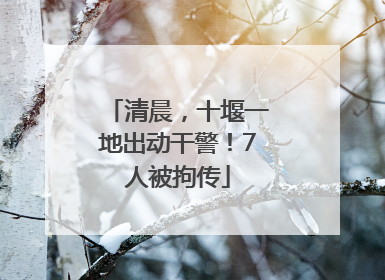 清晨，十堰一地出动干警！7人被拘传