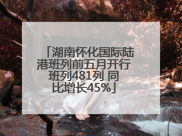 湖南怀化国际陆港班列前五月开行班列481列 同比增长45%