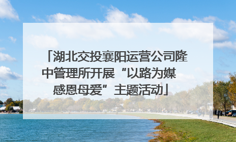 湖北交投襄阳运营公司隆中管理所开展“以路为媒 感恩母爱”主题活动