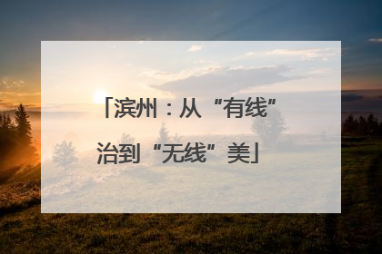 滨州：从“有线”治到“无线”美