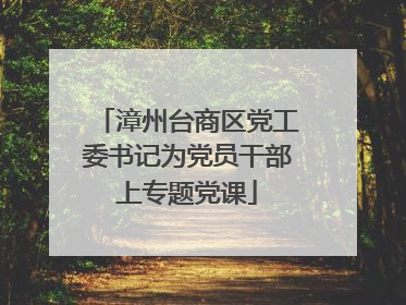 漳州台商区党工委书记为党员干部上专题党课