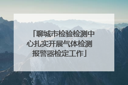 聊城市检验检测中心扎实开展气体检测报警器检定工作
