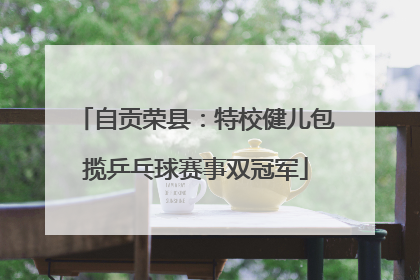 自贡荣县：特校健儿包揽乒乓球赛事双冠军