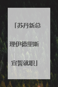 苏丹新总理伊德里斯宣誓就职
