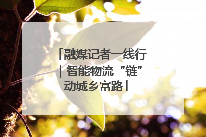 融媒记者一线行｜智能物流“链”动城乡富路
