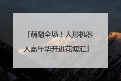 萌翻全场！人形机器人嘉年华开进花博汇