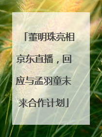董明珠亮相京东直播，回应与孟羽童未来合作计划