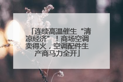 连续高温催生“清凉经济”！商场空调卖得火，空调配件生产商马力全开