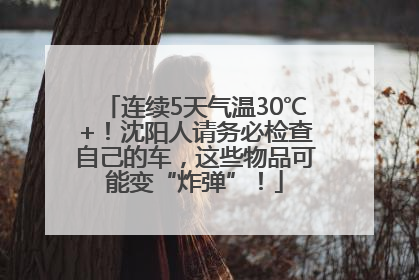 连续5天气温30℃+！沈阳人请务必检查自己的车，这些物品可能变“炸弹”！