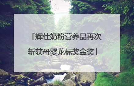 辉仕奶粉营养品再次斩获母婴龙标奖金奖