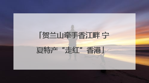 贺兰山牵手香江畔 宁夏特产“走红”香港