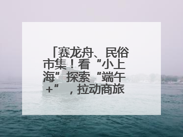 赛龙舟、民俗市集！看“小上海”探索“端午+”，拉动商旅文体大消费