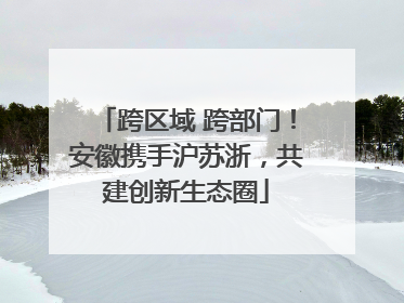 跨区域 跨部门！安徽携手沪苏浙，共建创新生态圈