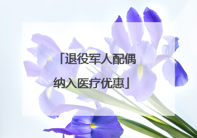 退役军人配偶纳入医疗优惠