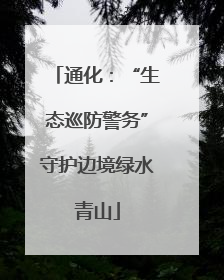 通化：“生态巡防警务”守护边境绿水青山
