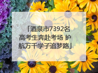 酒泉市7392名高考生奔赴考场 护航万千学子追梦路