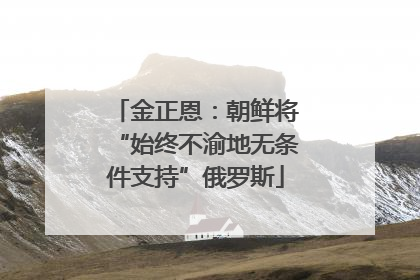 金正恩：朝鲜将“始终不渝地无条件支持”俄罗斯