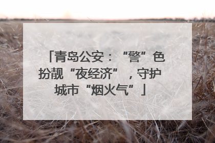 青岛公安：“警”色扮靓“夜经济”，守护城市“烟火气”