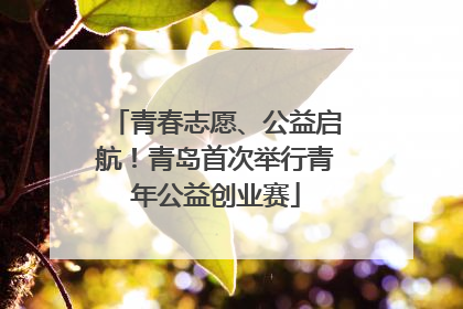 青春志愿、公益启航！青岛首次举行青年公益创业赛