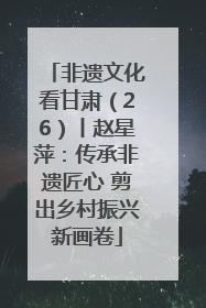非遗文化看甘肃（26）丨赵星萍：传承非遗匠心 剪出乡村振兴新画卷