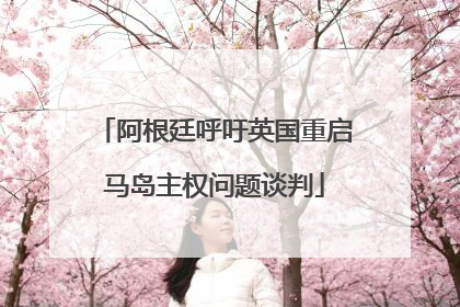 阿根廷呼吁英国重启马岛主权问题谈判