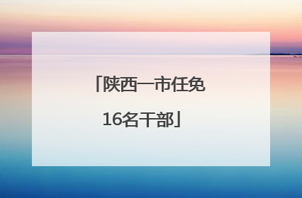 陕西一市任免16名干部