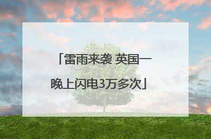 雷雨来袭 英国一晚上闪电3万多次