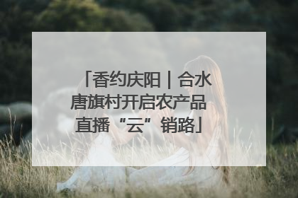 香约庆阳｜合水唐旗村开启农产品直播“云”销路