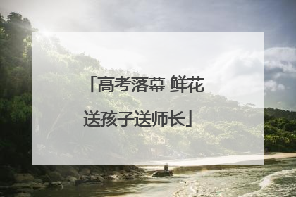高考落幕 鲜花送孩子送师长