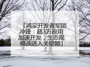 鸿蒙开发者军团冲锋：超3万应用加速开发，生态规模战进入关键期