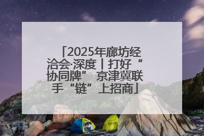 2025年廊坊经洽会·深度丨打好“协同牌” 京津冀联手“链”上招商