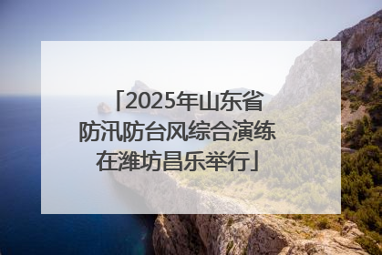 2025年山东省防汛防台风综合演练在潍坊昌乐举行