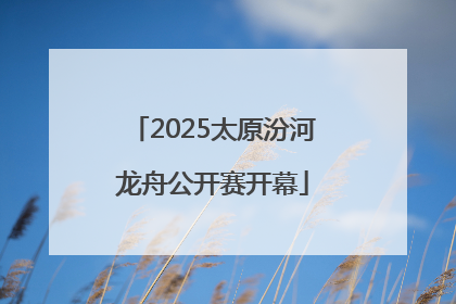 2025太原汾河龙舟公开赛开幕