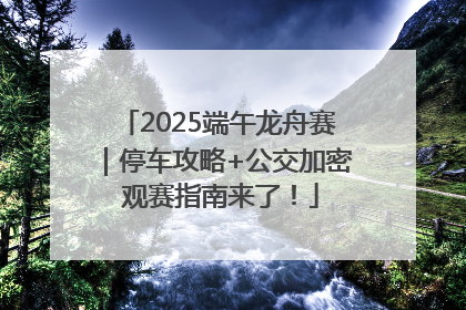 2025端午龙舟赛｜停车攻略+公交加密 观赛指南来了！