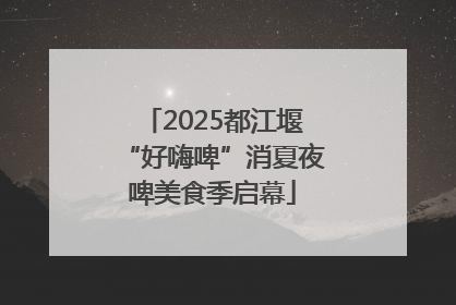 2025都江堰“好嗨啤”消夏夜啤美食季启幕