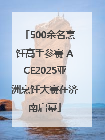 500余名烹饪高手参赛 ACE2025亚洲烹饪大赛在济南启幕