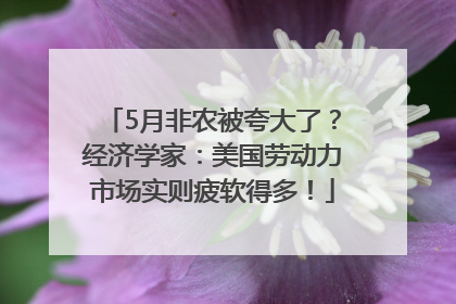 5月非农被夸大了？经济学家：美国劳动力市场实则疲软得多！