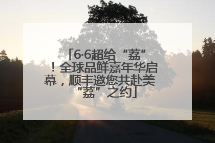 6·6超给“荔”！全球品鲜嘉年华启幕，顺丰邀您共赴美“荔”之约