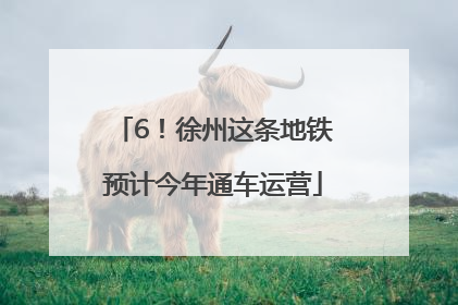 6！徐州这条地铁预计今年通车运营