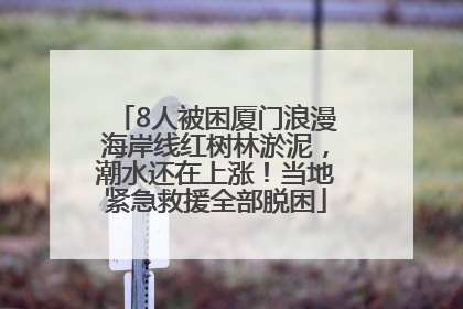 8人被困厦门浪漫海岸线红树林淤泥，潮水还在上涨！当地紧急救援全部脱困