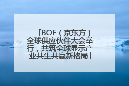 BOE（京东方）全球供应伙伴大会举行，共筑全球显示产业共生共赢新格局