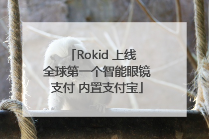 Rokid 上线全球第一个智能眼镜支付 内置支付宝